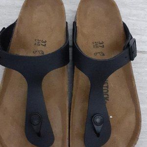 Birkenstock Sandals - Black Leather - Size 6 (USA)